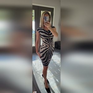Roberto Cavalli zebra print dress